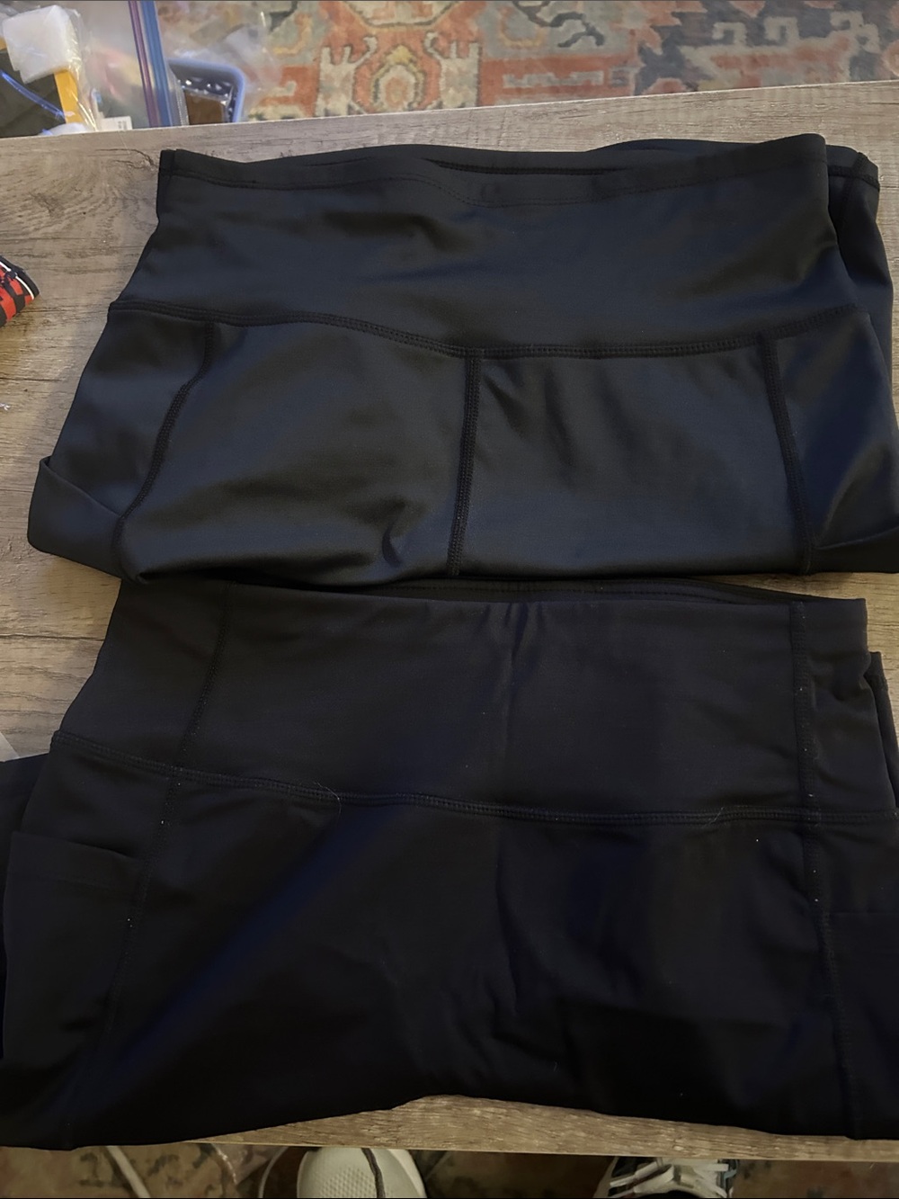 Two High-Waist Black Athletic Bike Shorts medium NWOT